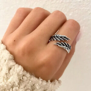 925 Sterling Silver Wings Ring Silver Wrap Ring Angels Wing Ring